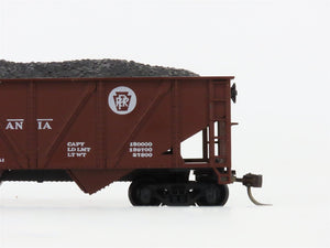HO Scale Athearn PRR Pennsylvania 2-Bay Hopper #220804 w/Coal Load