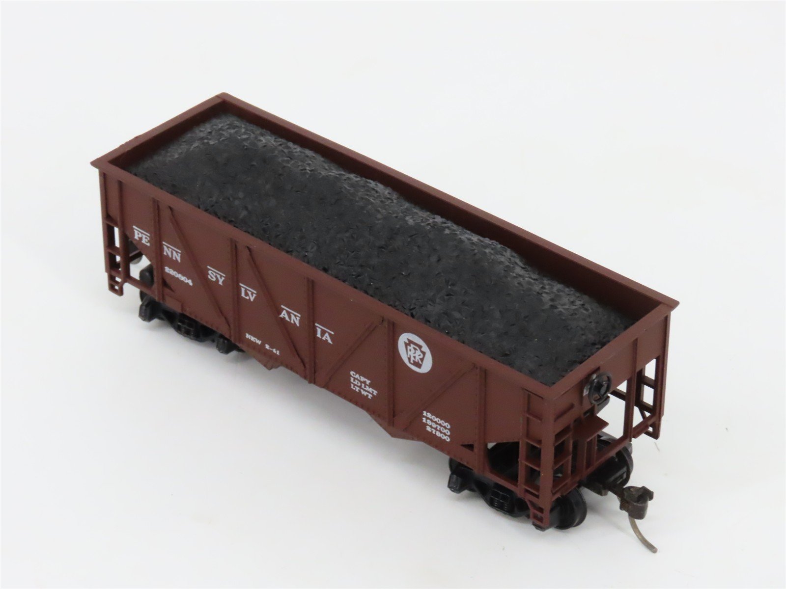 HO Scale Athearn PRR Pennsylvania 2-Bay Hopper #220804 w/Coal Load