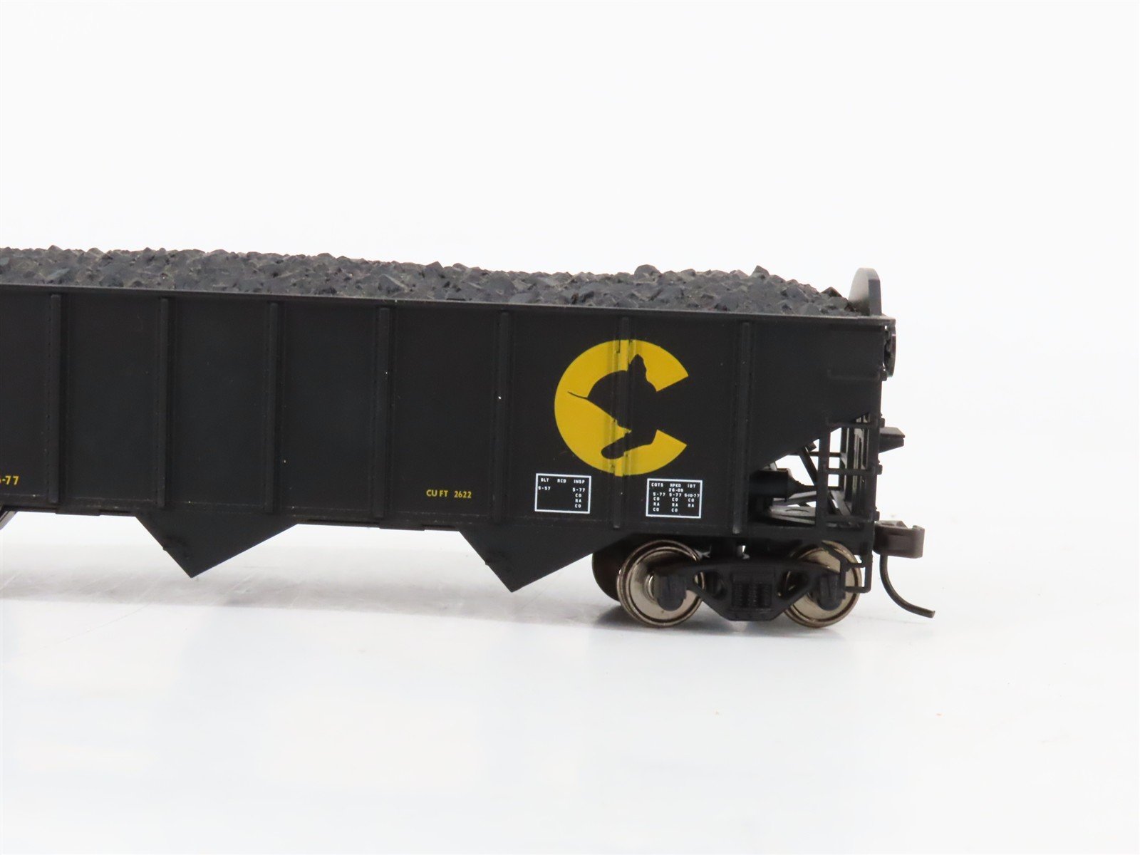 HO Scale Atlas B&O Chessie 3-Bay Open Hopper #10075 w/Coal Load
