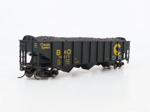 HO Scale Atlas B&O Chessie 3-Bay Open Hopper #10075 w/Coal Load