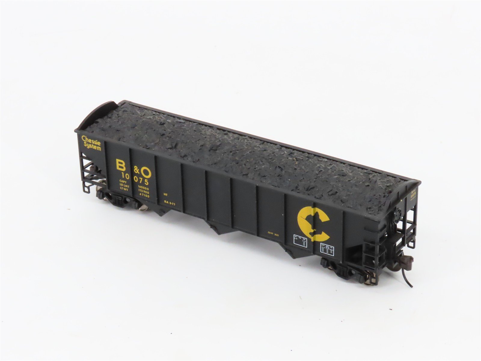 HO Scale Atlas B&O Chessie 3-Bay Open Hopper #10075 w/Coal Load