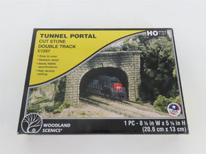 HO Scale Woodland Scenics C1257 Cut Stone Double Track Tunnel Portal