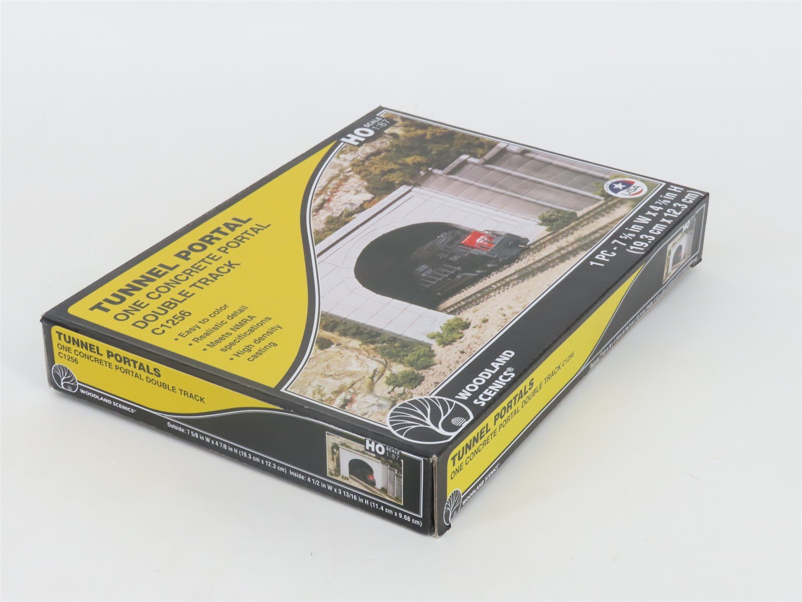 HO Scale Woodland Scenics C1256 Concrete Double Track Tunnel Portal
