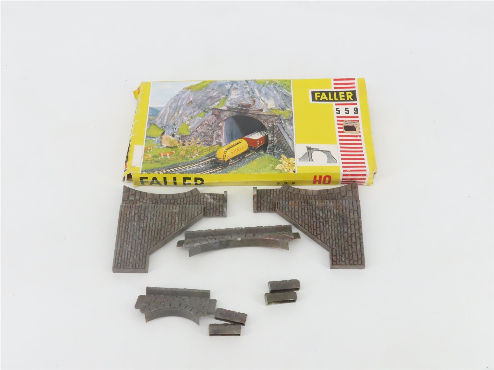 HO Scale Faller 559 Stone Double Track Double Tunnel Portal