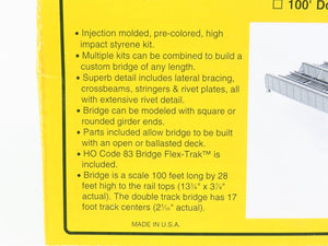 HO Scale Micro Engineering 75-522 100' Single Track Thru Girder Bridge Kit