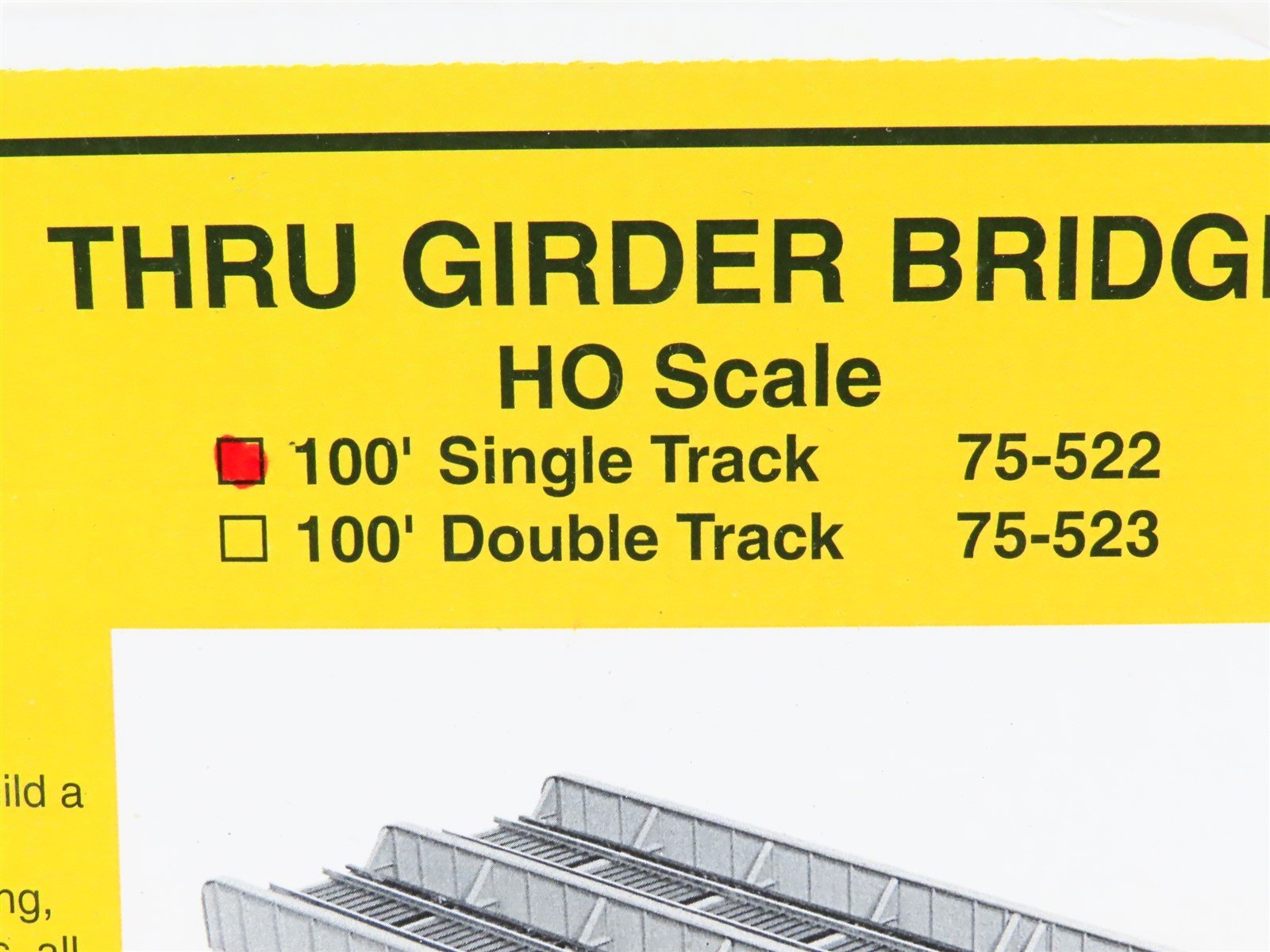 HO Scale Micro Engineering 75-522 100' Single Track Thru Girder Bridge Kit