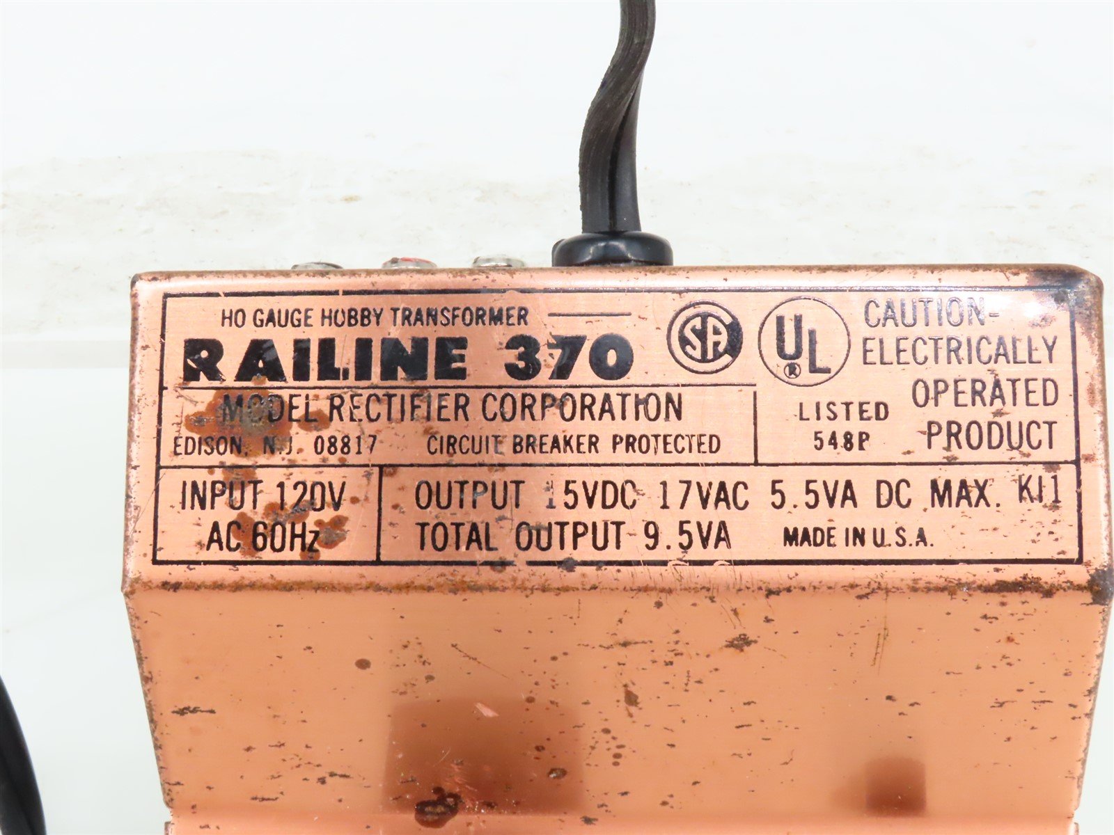 MRC Railine 370 DC Transformer