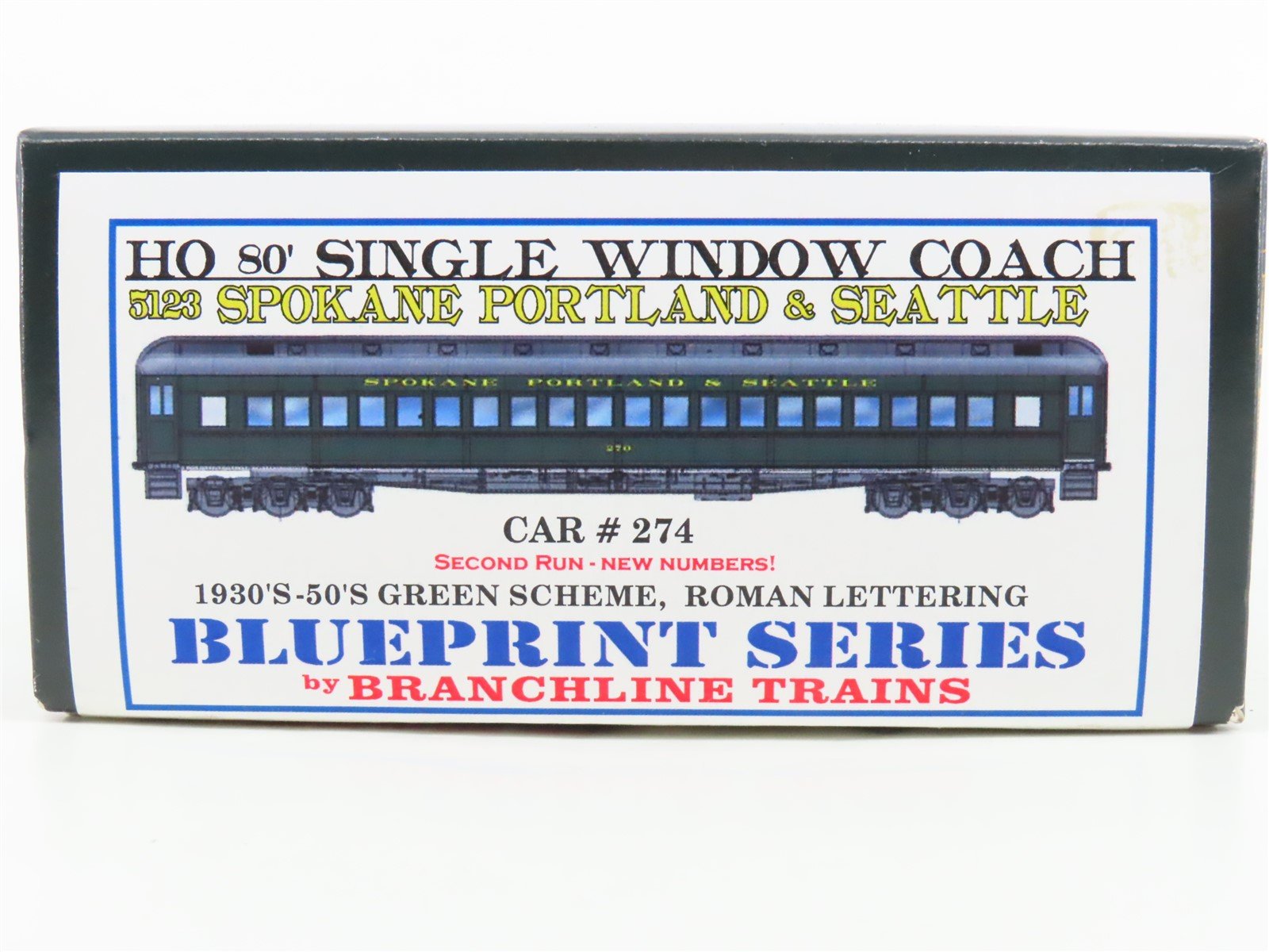 HO Scale Branchline 5123 SP&S Railway 80' Coach Passenger Car #274 Kit