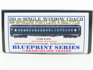 HO Scale Branchline 5123 SP&S Railway 80' Coach Passenger Car #274 Kit