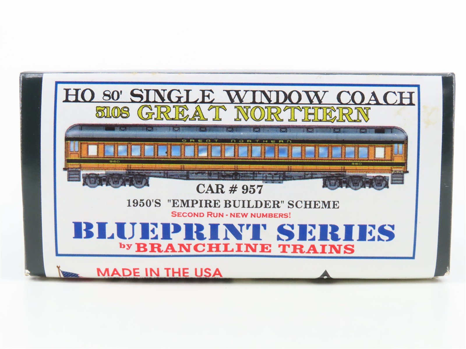 HO Branchline 5108 GN Empire Builder Scheme Coach Passenger Car #957 Kit