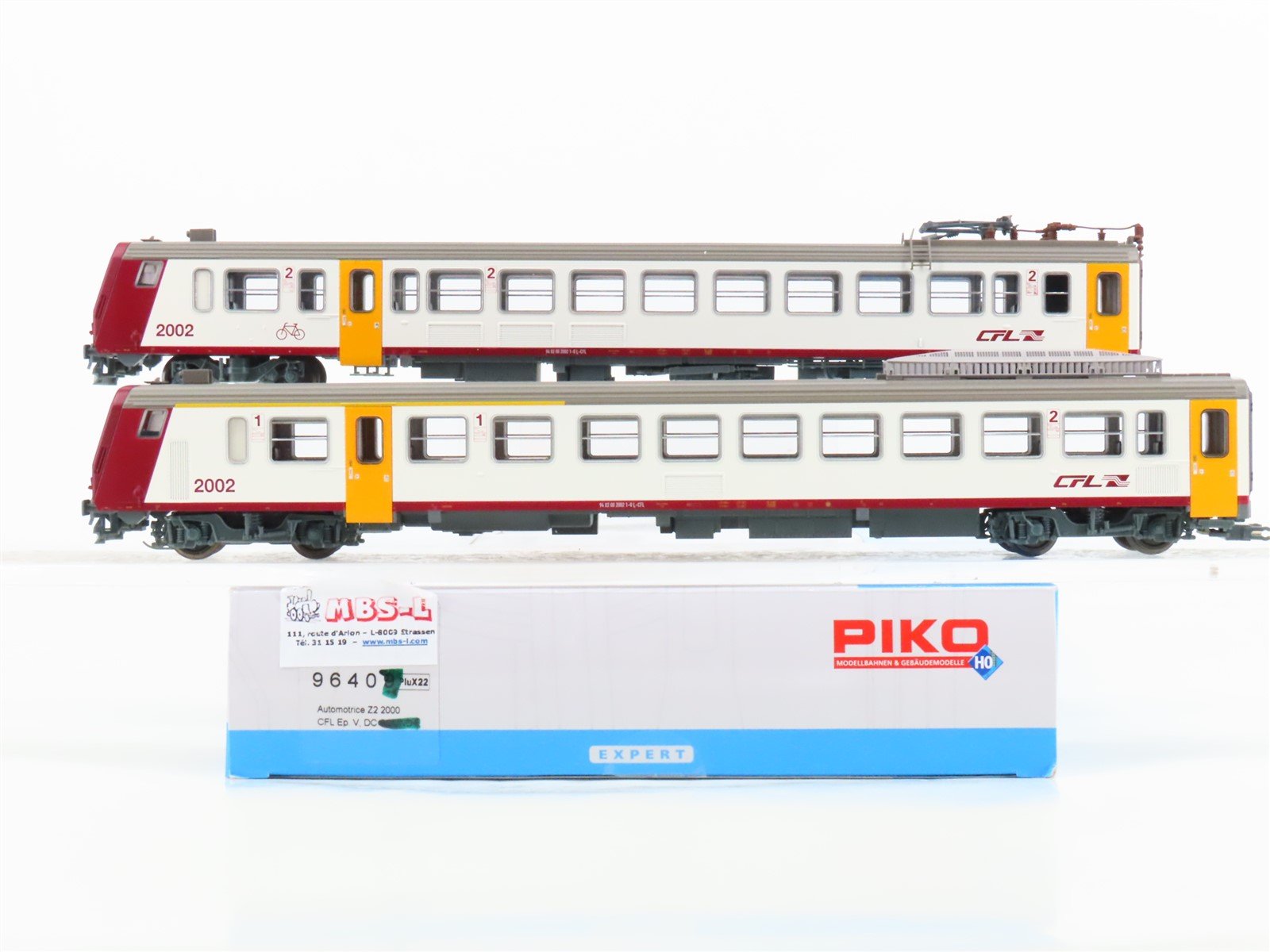 HO Scale Piko 96407 CFL Luxembourg National Electric Passenger 2-Piece Set