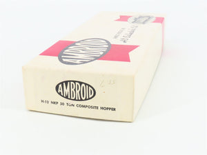 HO Scale Ambroid Kit H-12 Wood NKP Nickel Plate Road 2-Bay Open Hopper