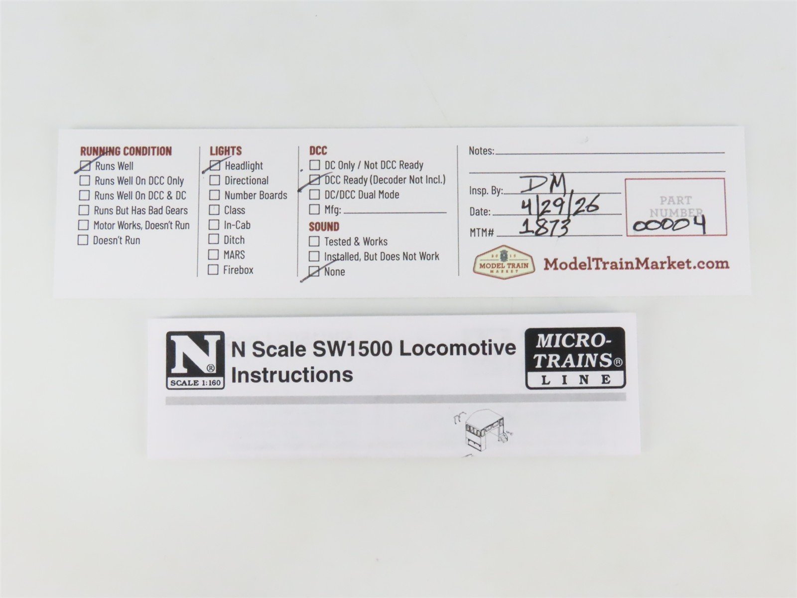 N Micro-Trains MTL 98600022 NS Norfolk Southern SW1500 Diesel #2203 - DCC Ready