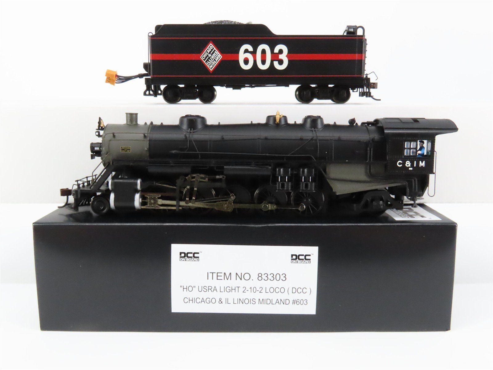 HO Scale Bachmann Spectrum 83303 C&IM USRA 2-10-2 Light Steam #603 w/ DCC