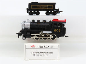HO Scale Model Power 6720 ATSF Santa Fe 2-6-0 Steam Locomotive #605