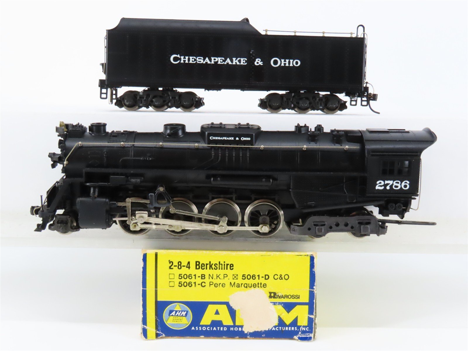 HO Scale AHM/Rivarossi 5061-D C&O Chesapeake & Ohio 2-8-4 Berkshire Steam #2786