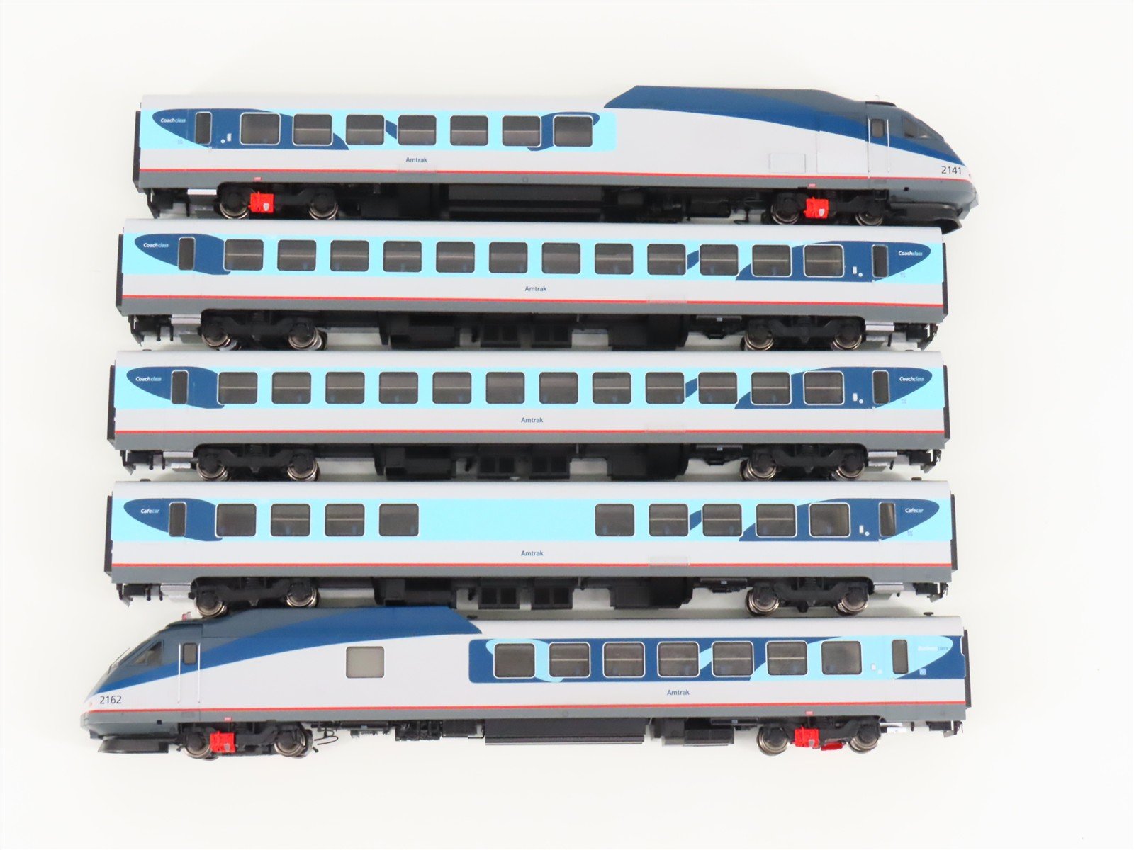 HO Rapido 25505 AMTK Amtrak Phase V Rohr Turbotrain 5-Unit Set w/ DCC & Sound