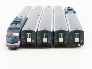 HO Rapido 25505 AMTK Amtrak Phase V Rohr Turbotrain 5-Unit Set w/ DCC & Sound