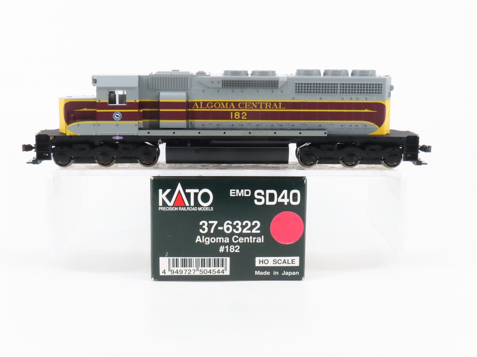 HO Scale Kato 37-6322 AC Algoma Central SD40 Diesel Locomotive #182