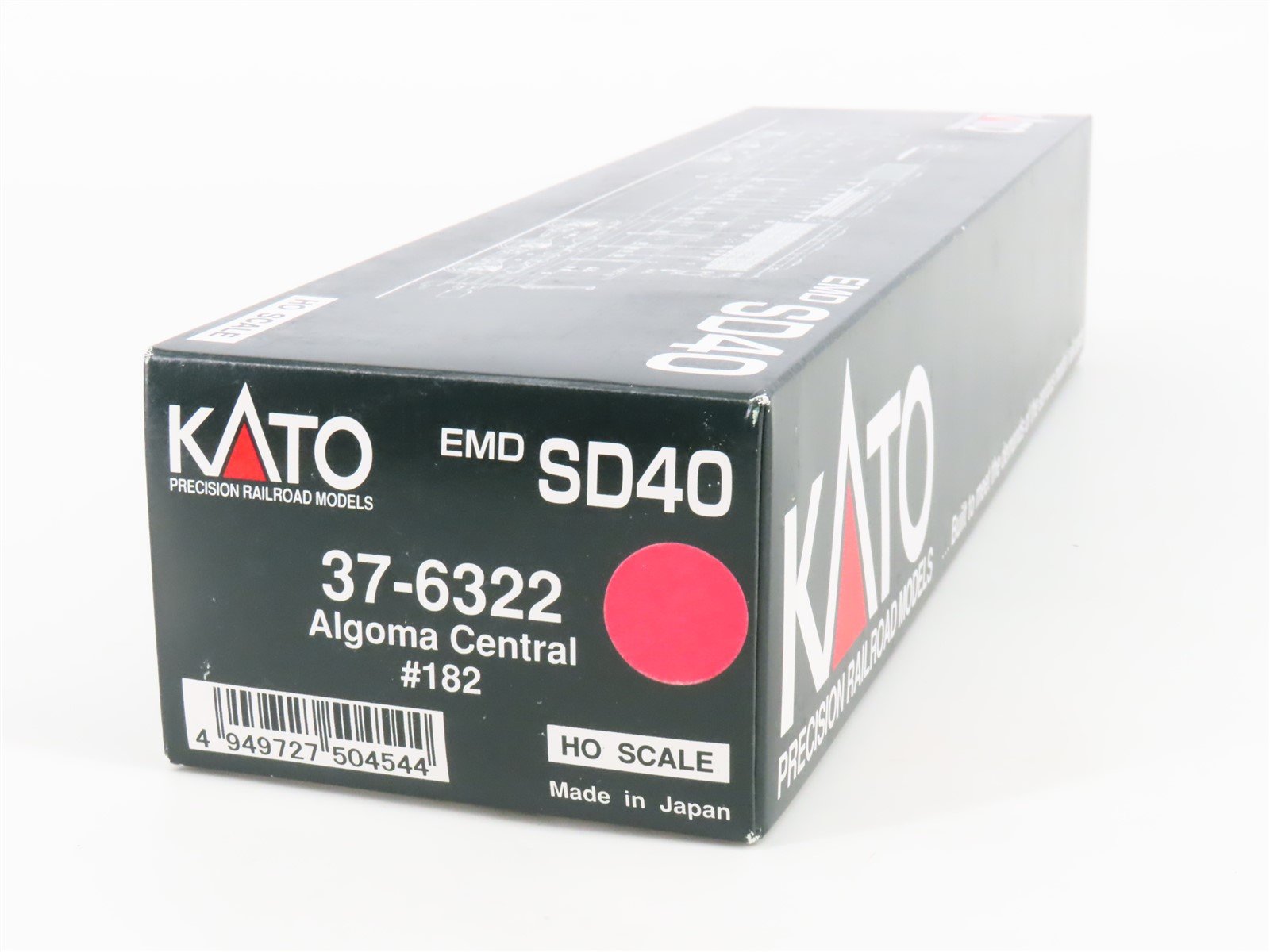 HO Scale Kato 37-6322 AC Algoma Central SD40 Diesel Locomotive #182