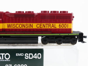 HO Scale Kato 37-6329 WC Wisconsin Central SD40 Diesel Locomotive #6001