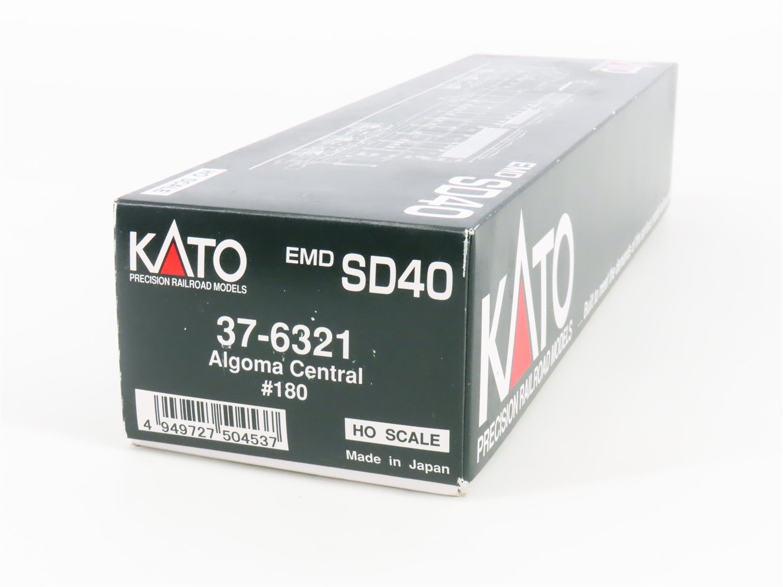 HO Scale Kato 37-6321 AC Algoma Central SD40 Diesel Locomotive #180
