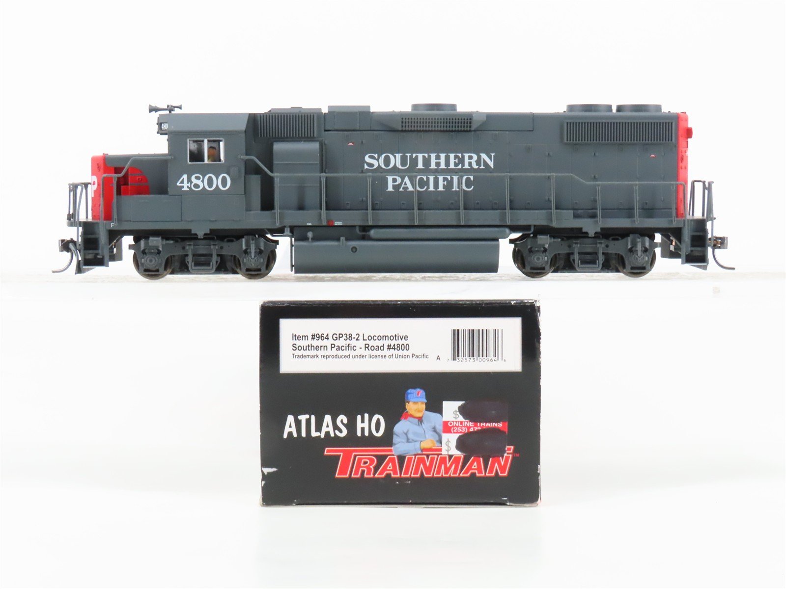HO Scale Atlas Trainman 964 SP Southern Pacific GP38-2 Diesel Locomotive #4800