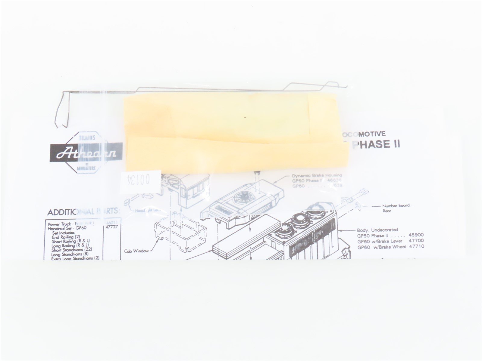 HO Scale Athearn 4771 Undecorated GP60 Diesel Locomotive UNPOWERED