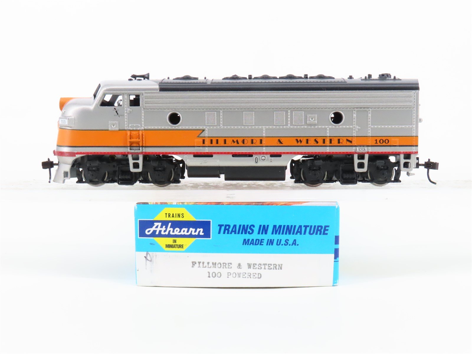 HO Scale Athearn Fillmore & Western F7A Diesel Locomotive #100