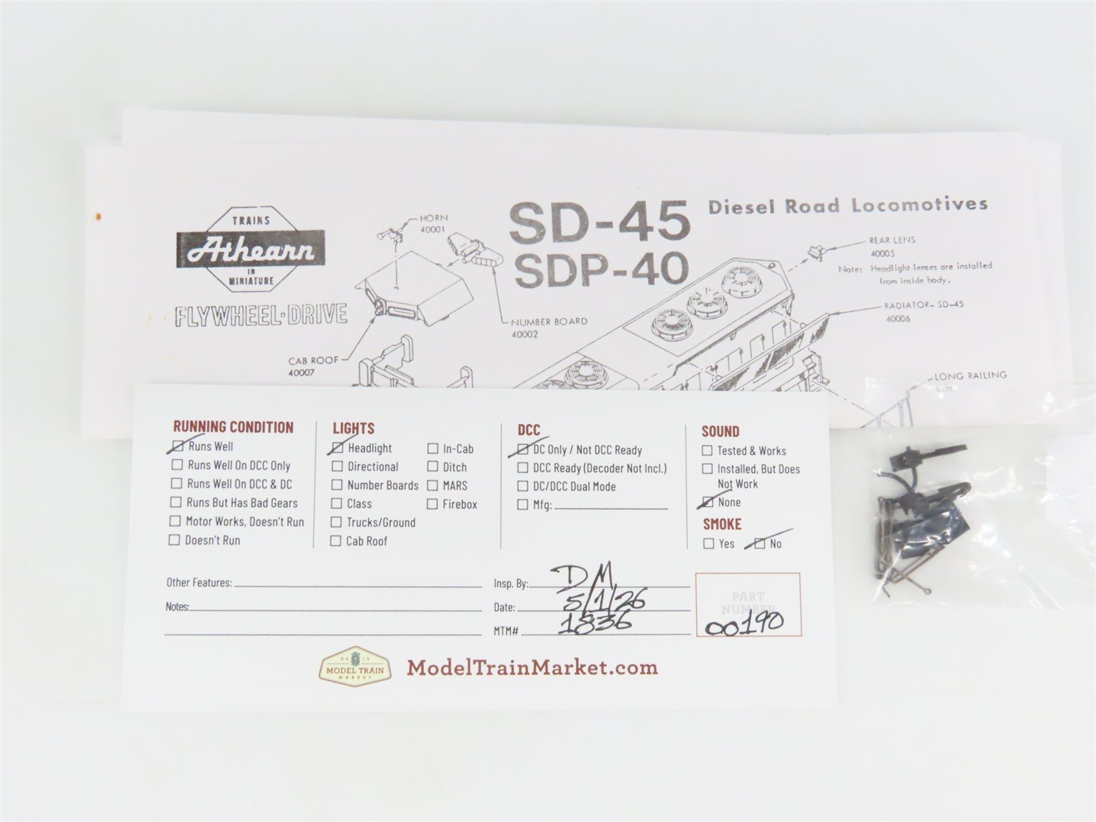 HO Scale Athearn 4176 SPSF Merger 