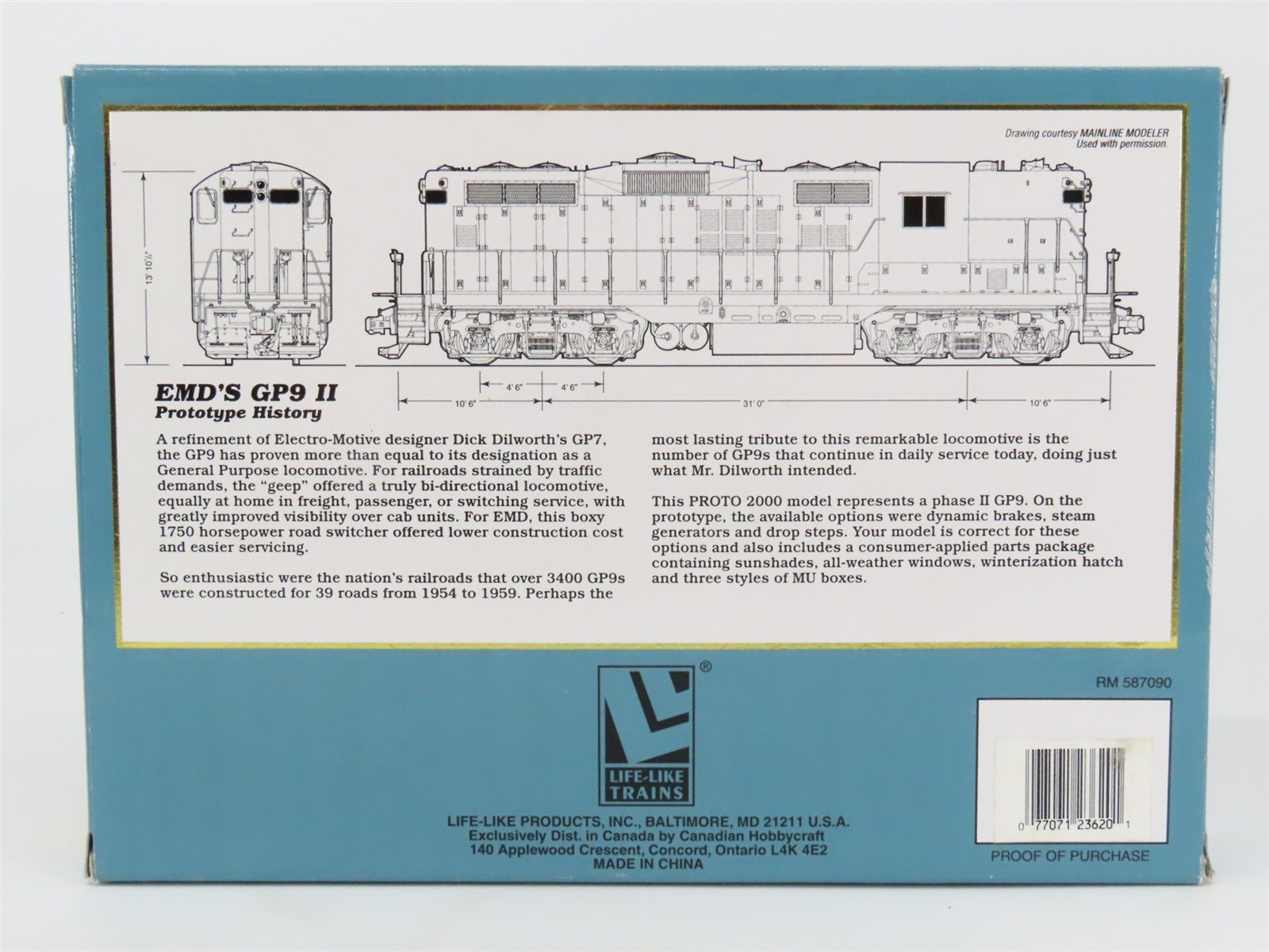 HO Scale Proto 2000 23620 SP Southern Pacific GP9 Diesel Loco #5702 BAD GEARS