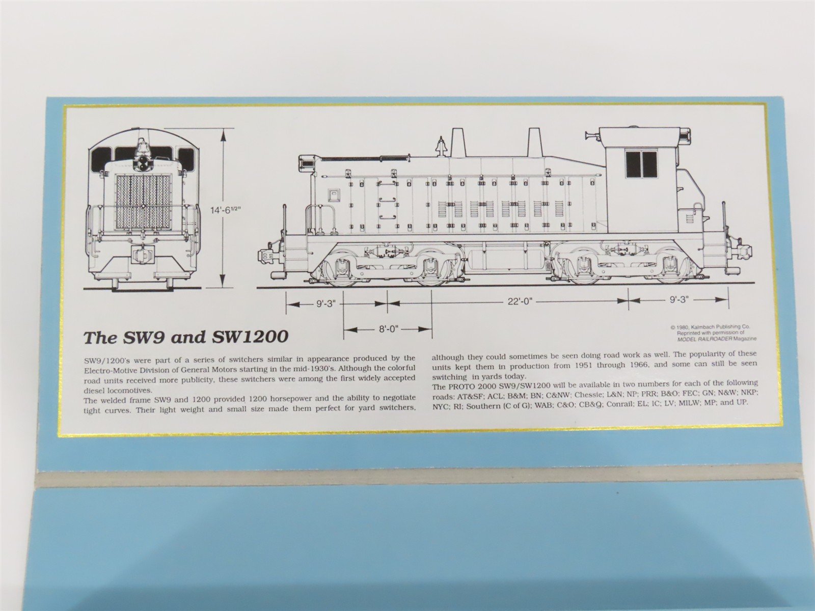 HO Scale Proto 2000 8055 ATSF Santa Fe SW9/1200 Diesel Locomotive #2431