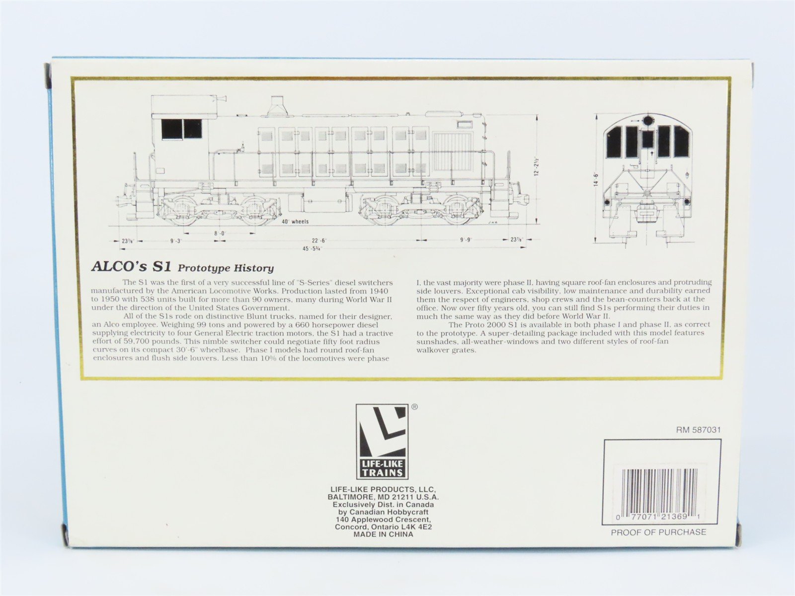 HO Scale Proto 2000 21369 WP Western Pacific S1 Diesel Locomotive #509