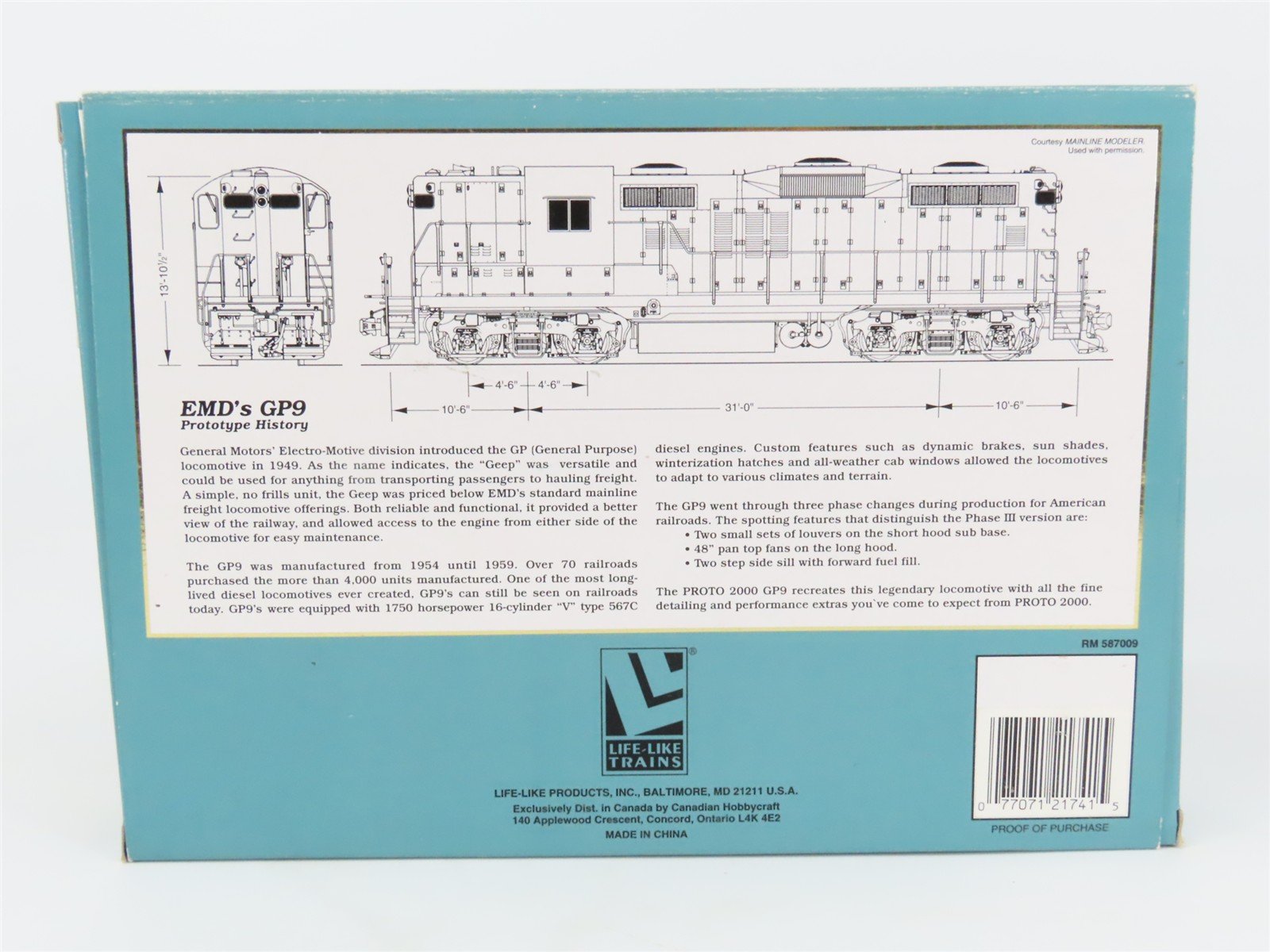 HO Scale Proto 2000 21741 SSW Cotton Belt GP9 Diesel Locomotive #820 BAD GEARS