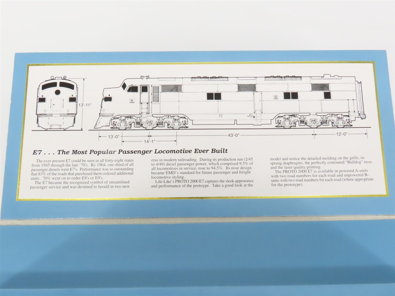 HO Scale Proto 2000 23066 UP City of Los Angeles E7A Diesel Locomotive #924A