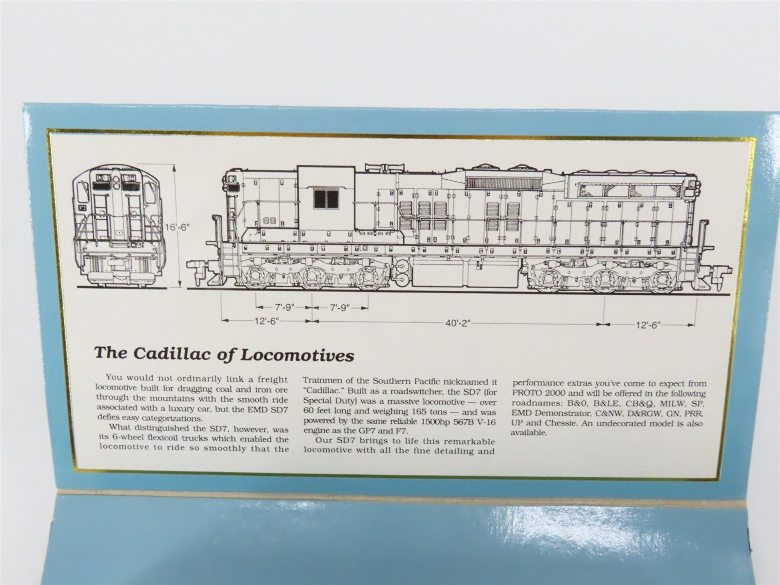 HO Scale Proto 2000 8014 GN Great Northern SD7 Diesel Locomotive #568