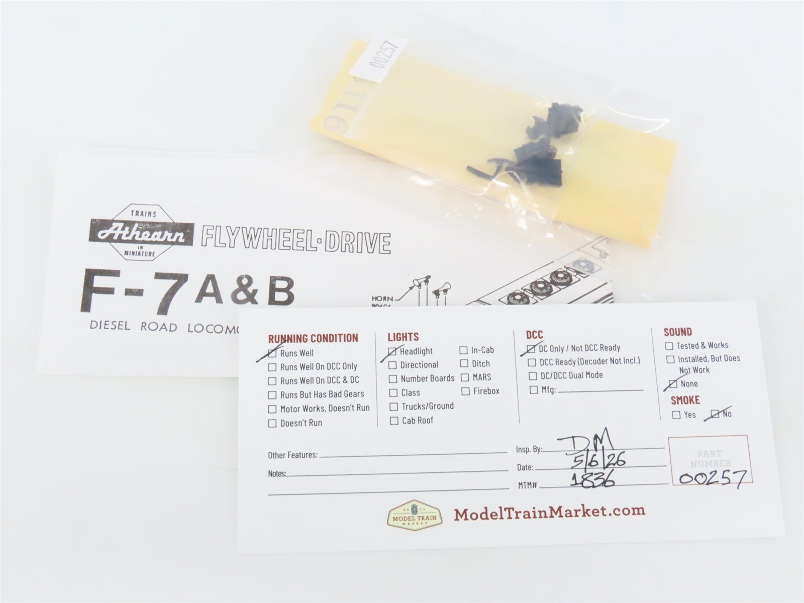 HO Scale Athearn 3250 WP Western Pacific EMD F7B Diesel Locomotive No#