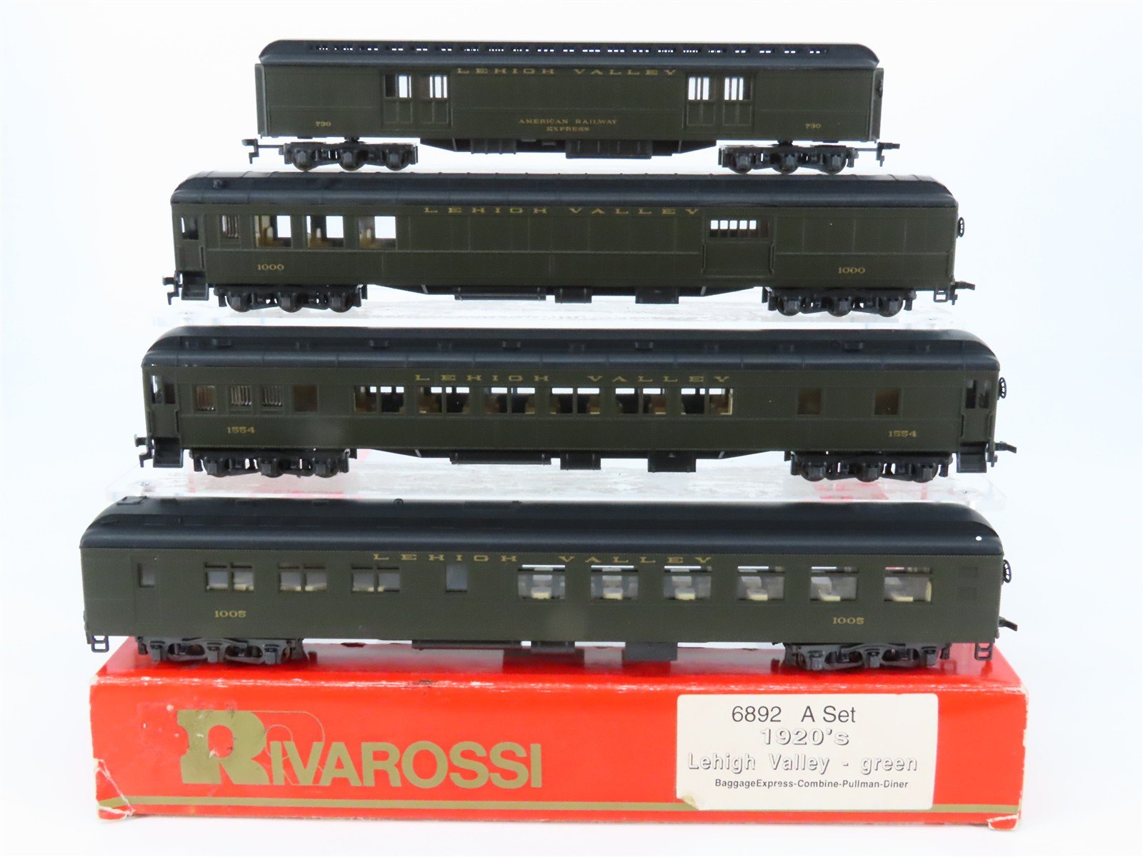 HO Scale Rivarossi 6892 LV Lehigh Valley 1920s Passenger 4-Car Set