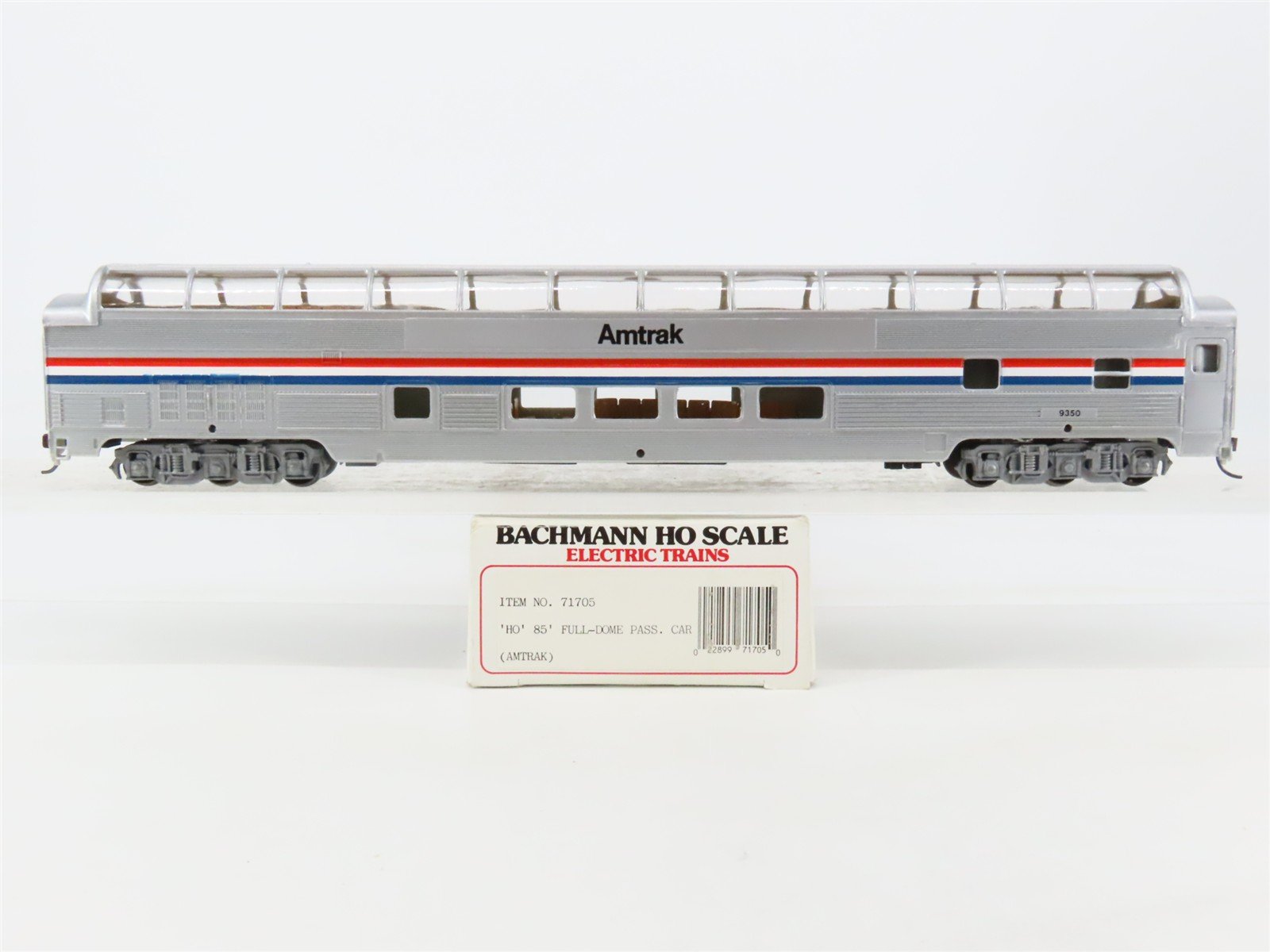 HO Scale Bachmann 71705 Amtrak Pullman Dome Passenger Car #9350