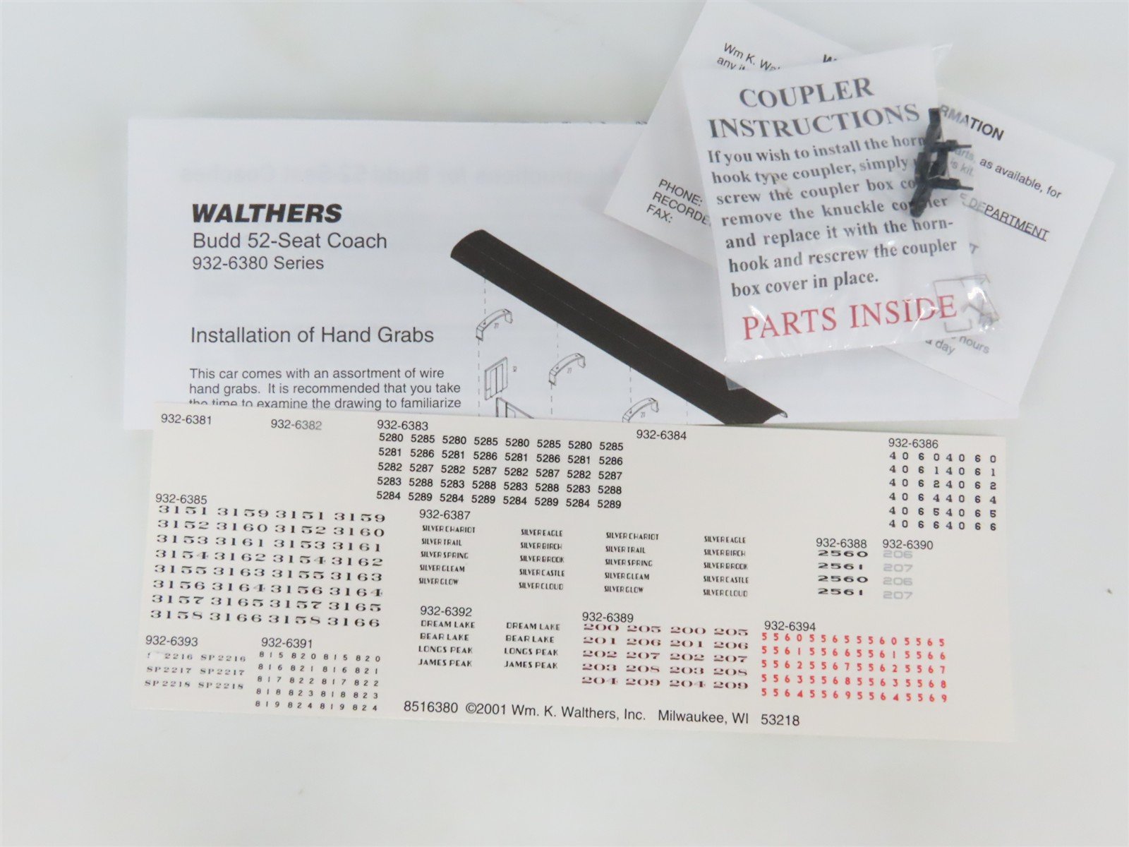 HO Scale Walthers RTR 932-6393 SP Southern Pacific 52-Seat Coach Passenger Car