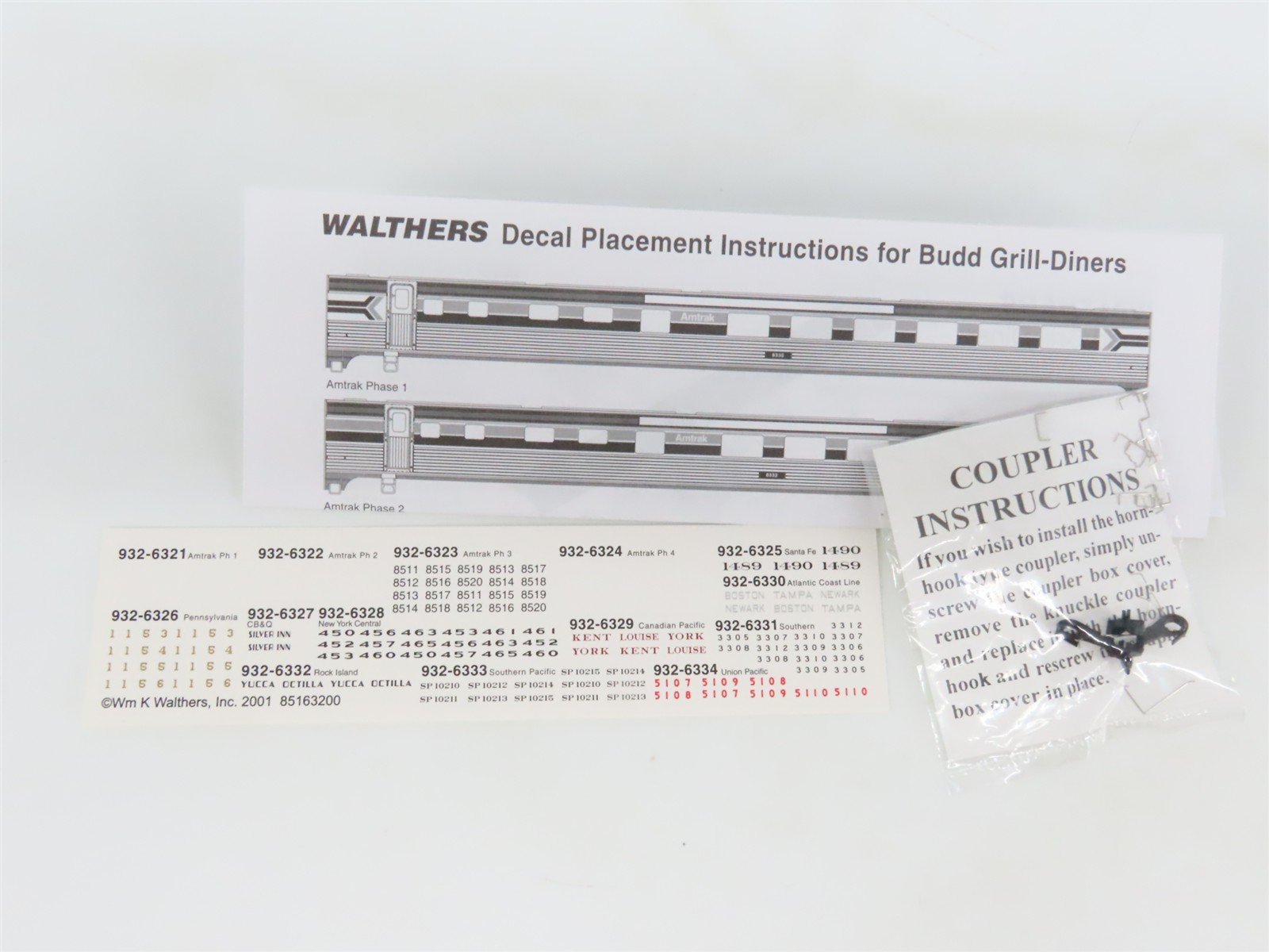 HO Scale Walthers RTR 932-6333 SP Southern Pacific Grill-Diner Passenger Car