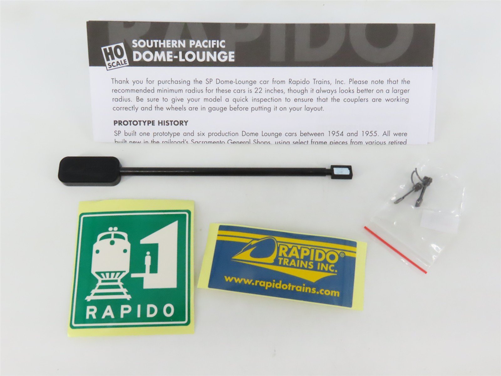 HO Rapido 175010 SP Southern Pacific Dome-Lounge Passenger Car #3604 w/Lights