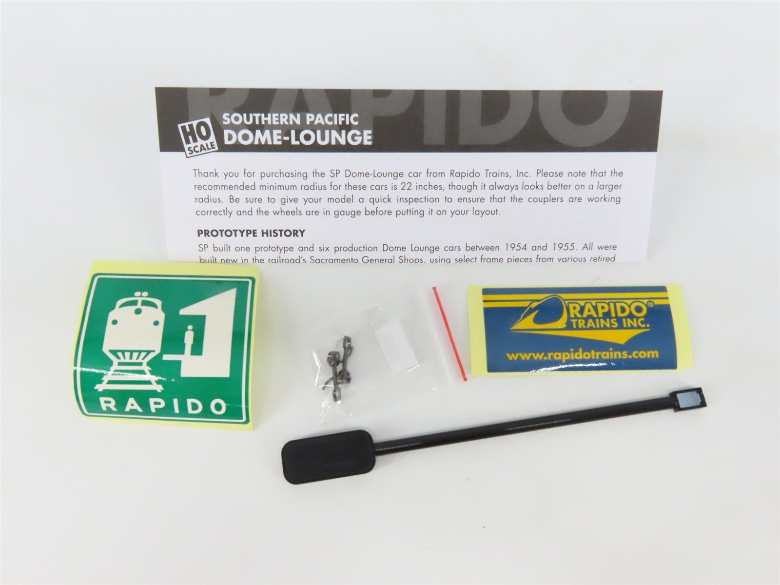 HO Rapido 175003 SP Southern Pacific Dome-Lounge Passenger Car #3606 wLights