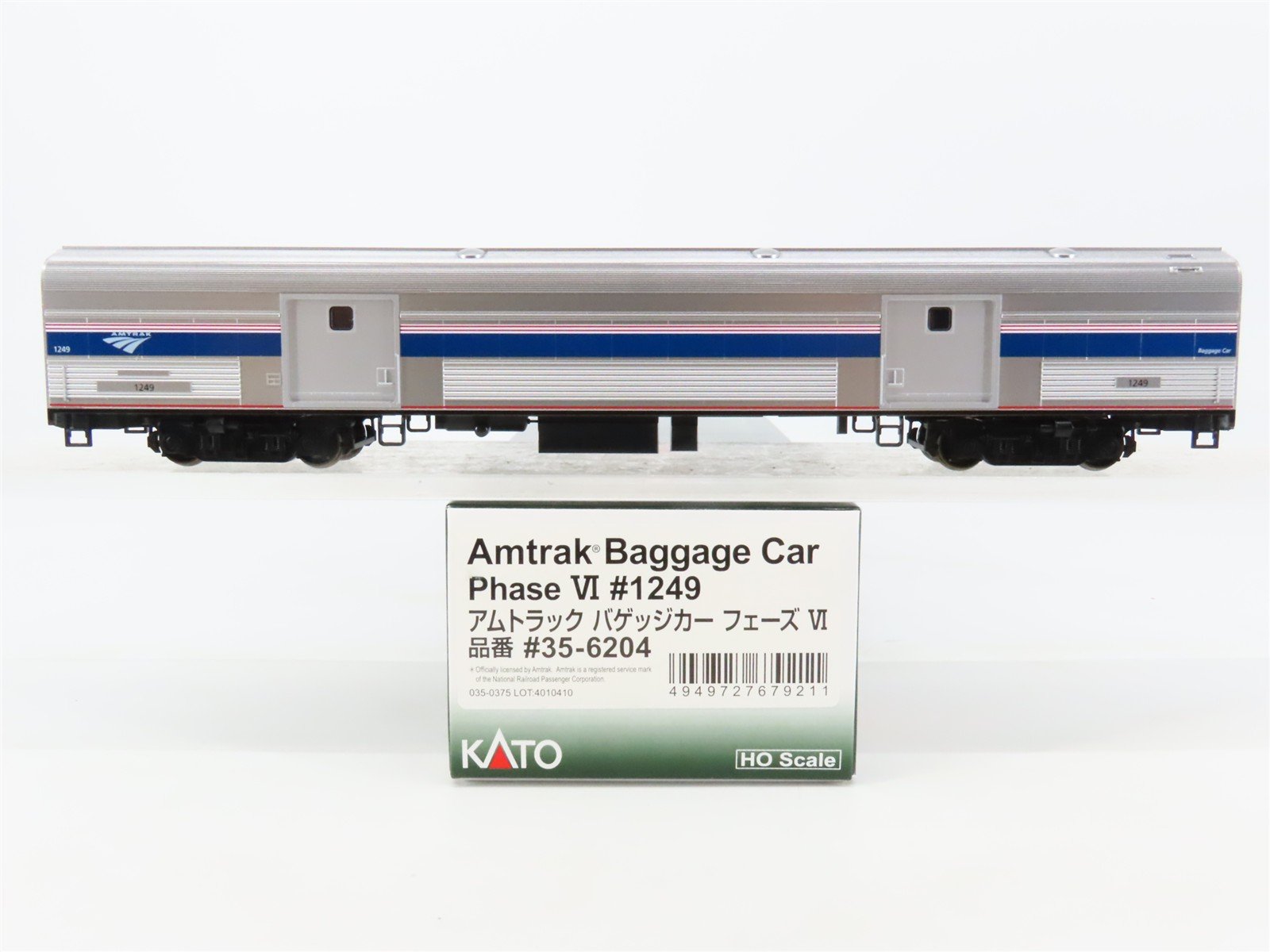 HO Scale KATO 35-6204 Amtrak Phase IV Baggage Passenger Car #1249