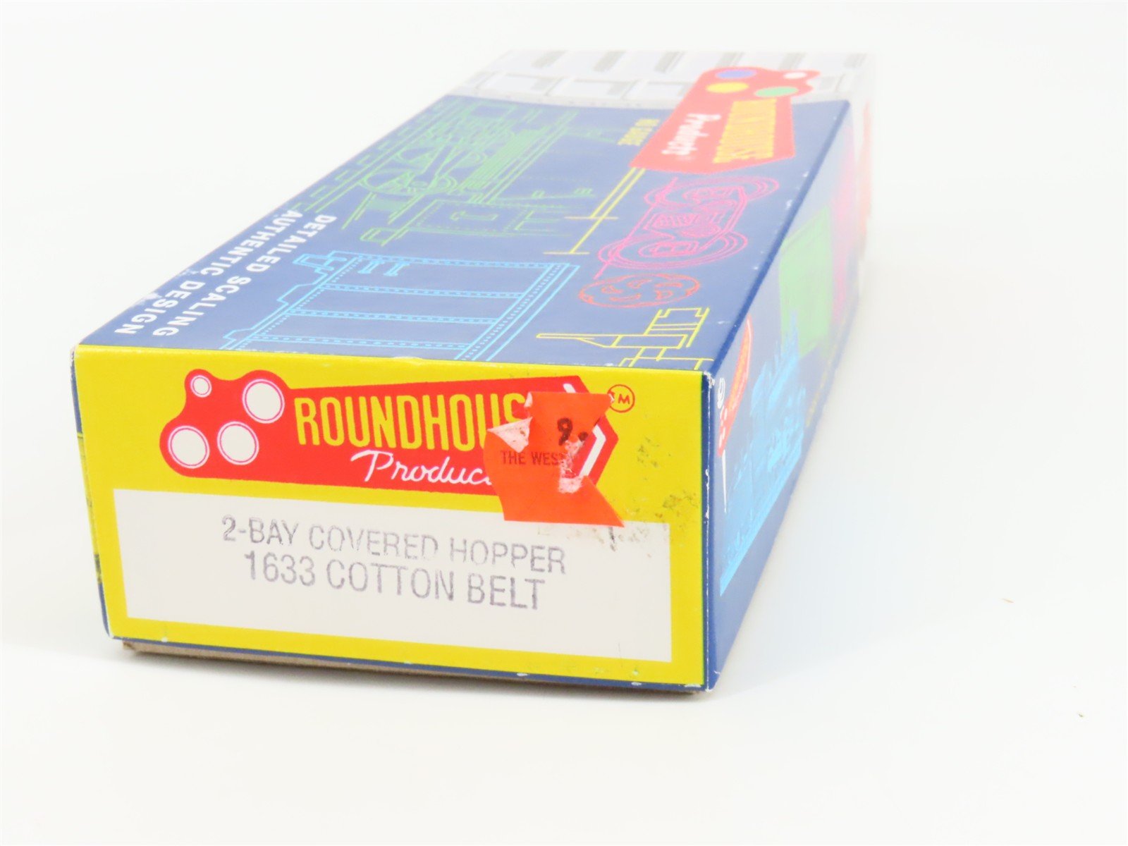 HO Scale Roundhouse Kit 1633 SSW Cotton Belt 2-Bay Covered Hopper #77196