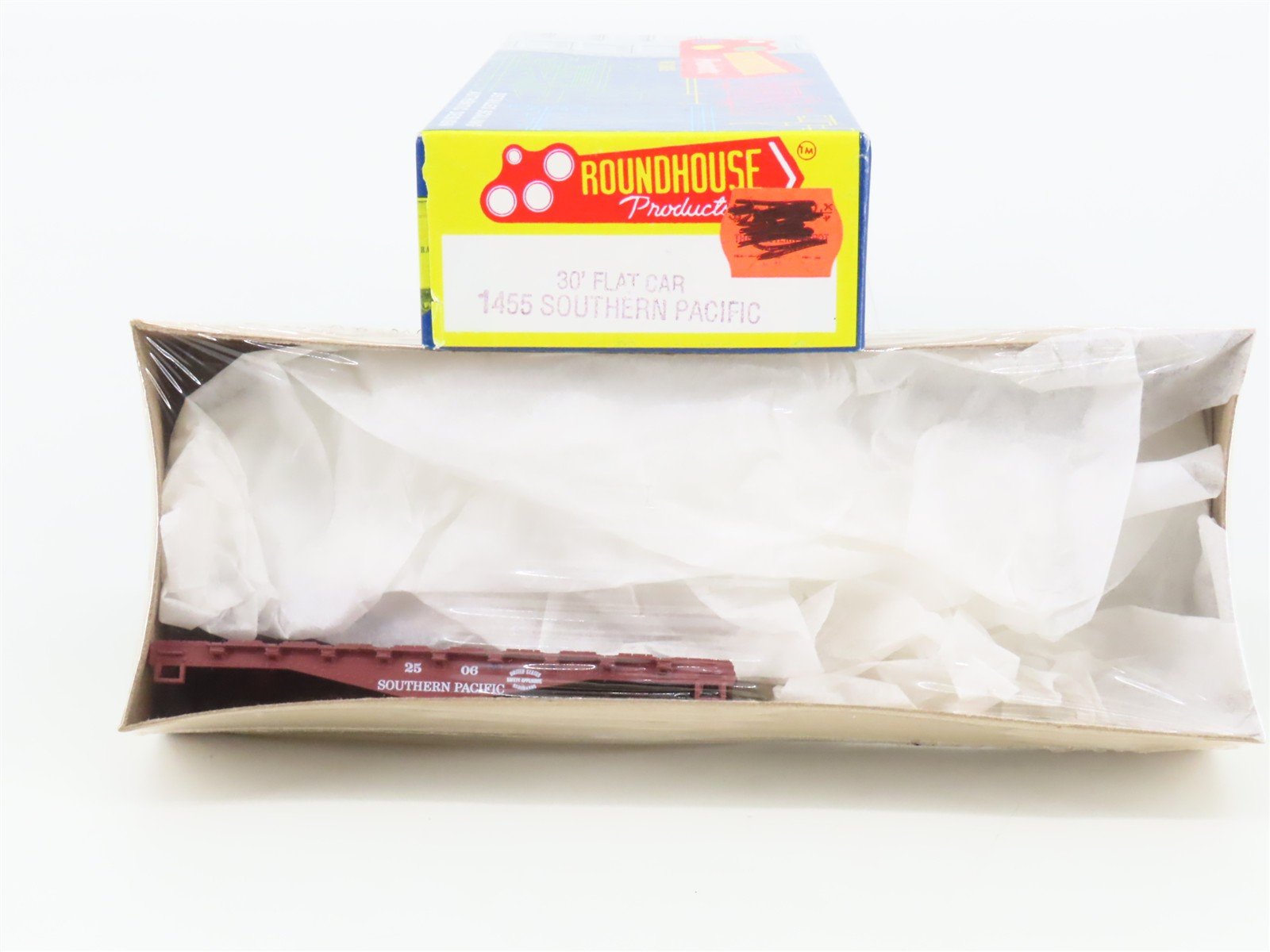 HO Scale Roundhouse Kit 1455 SP Southern Pacific 30' Flat Car #2506 - Sealed