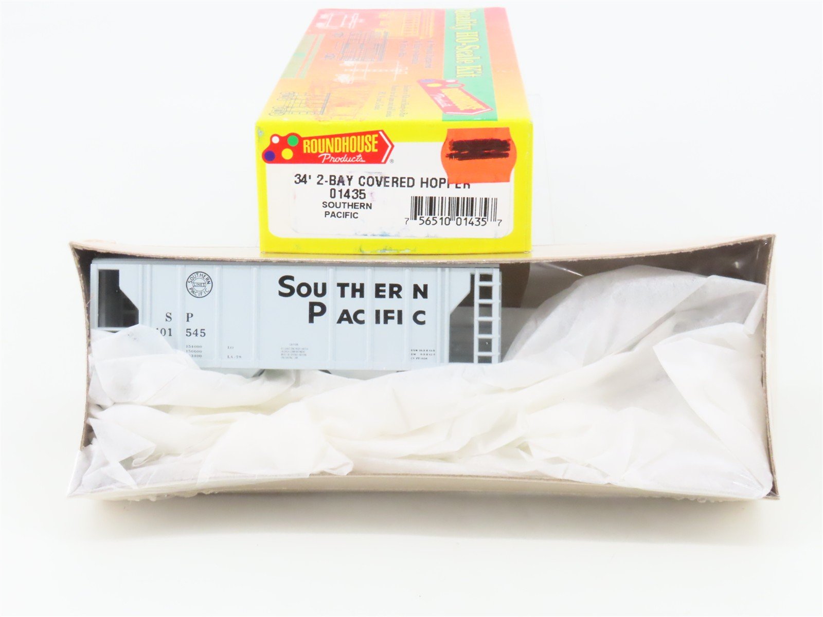 HO Roundhouse Kit 01435 SP Southern Pacific 2-Bay Covered Hopper #401545 -Sealed