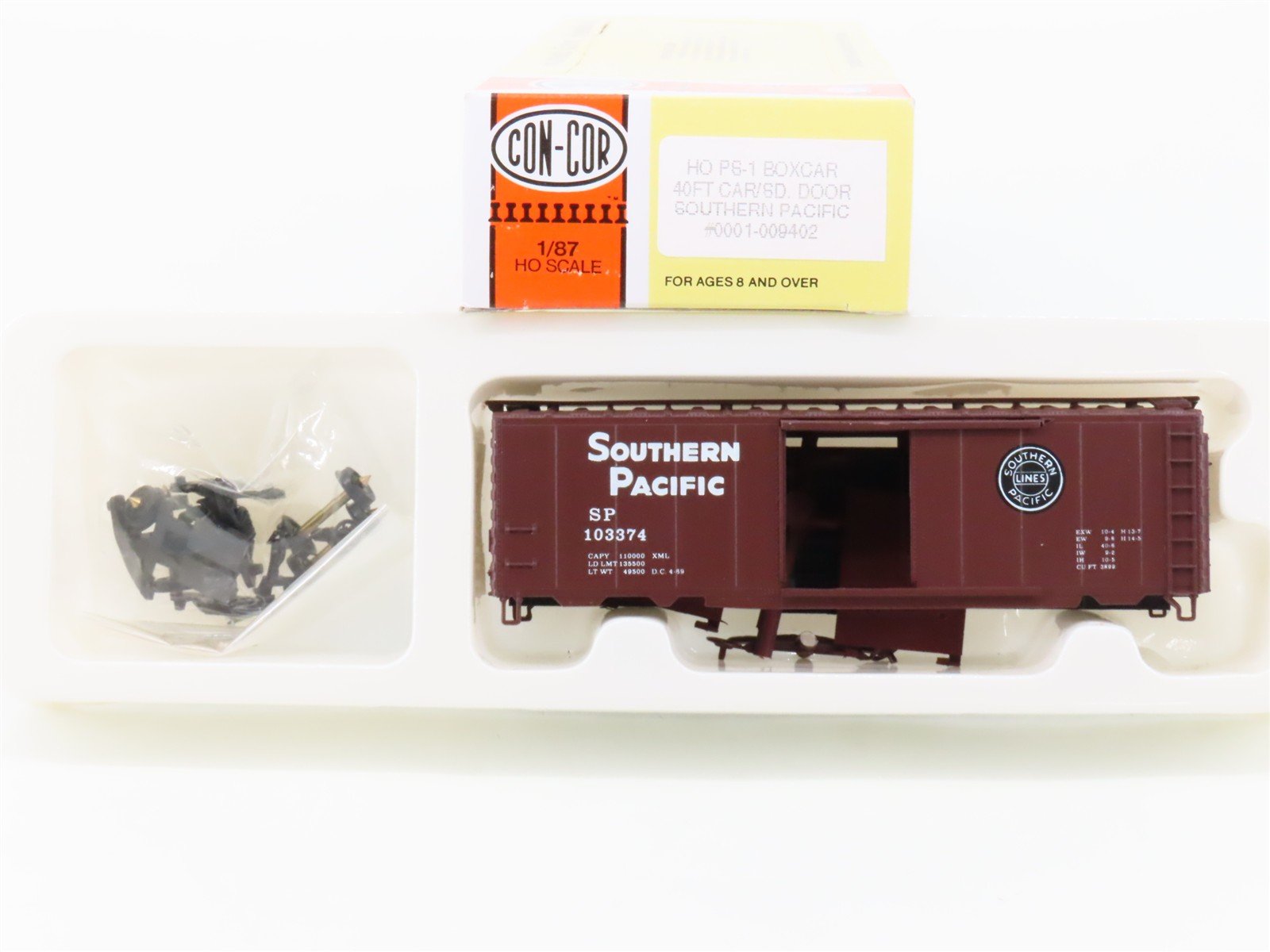 HO Con-Cor Kit 0001-009402 SP Southern Pacific 40' Single Door Box Car #103374