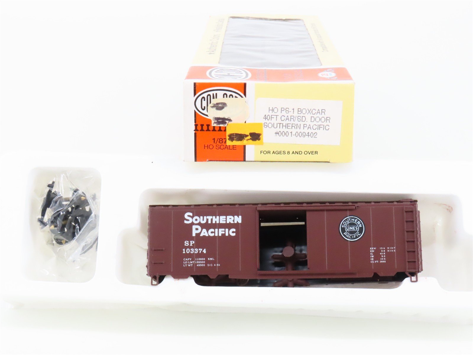 HO Con-Cor Kit 0001-009402 SP Southern Pacific 40' Single Door Box Car #103374