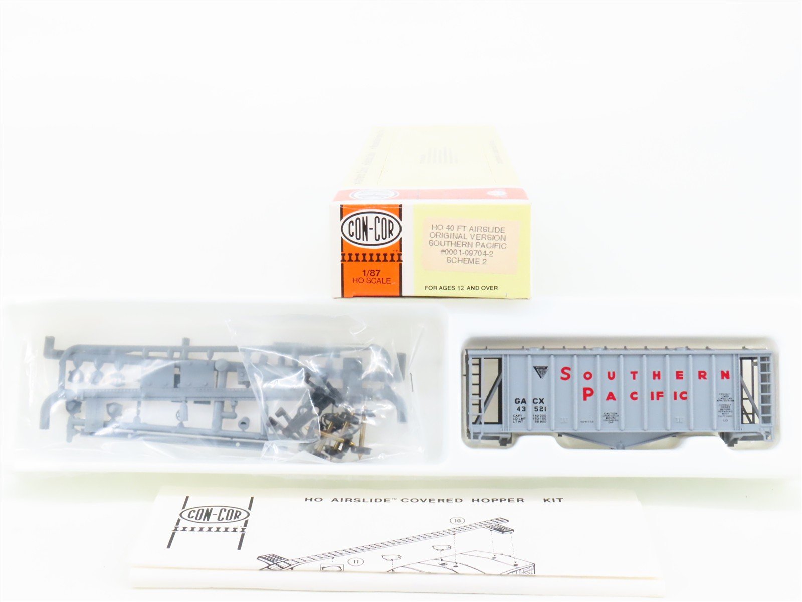 HO Con-Cor Kit 0001-09704-2 GACX SP Southern Pacific 40' Airslide Hopper #43521